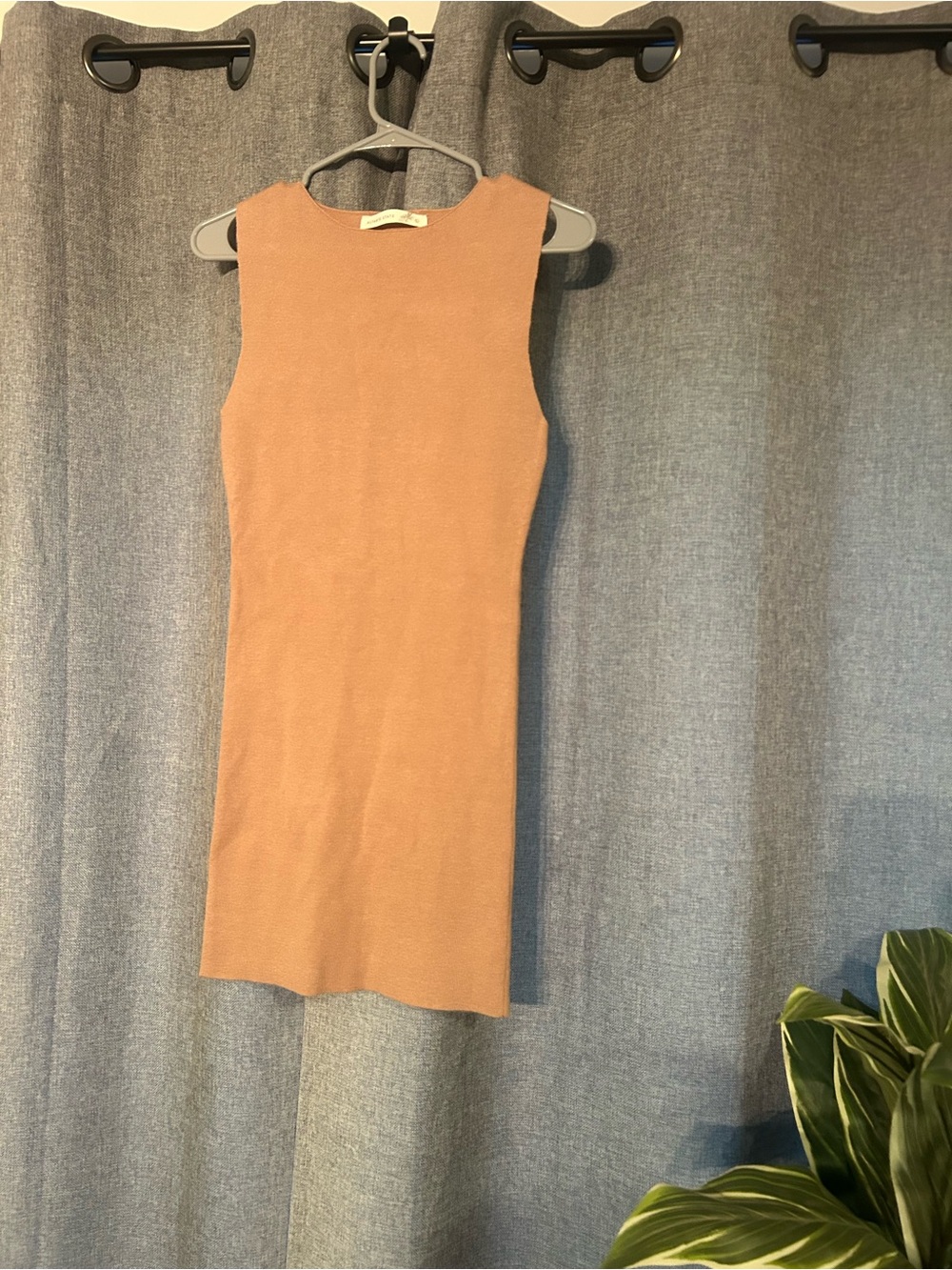 Altar'd State Sleeveless Mini Sweater Dress in Warm Tan. Unworn